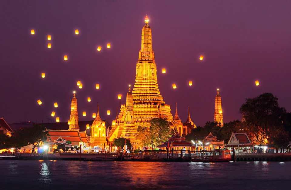 Chùa Wat Arun về đêm