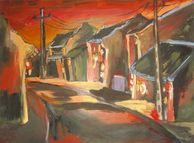 tranh ký họa Hội An